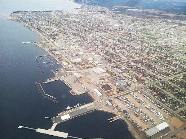 Aerial view of Sept-Îles taken in 2014