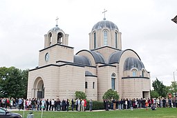 Alla serbiska helgons serbisk-ortodoxa kyrka i september 2018.