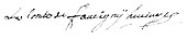 signature d'Amédée de Faucigny-Lucinge