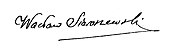 Wacław Kajetan Sieroszewski aláírása