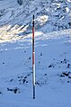 Snow pole in Switzerland