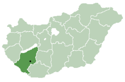 Mahali pa Wilaya ya Somogy katika Hungaria
