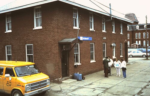 The Amtrak station building in 1987