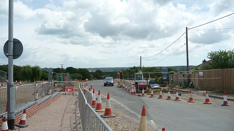 File:Stag Lane Isle of Wight road works 2.JPG