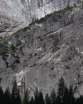 Full view of Staircase Falls, Yosemite N.P., CA