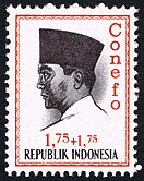 CONEFO commemorative stamp Stamp of Indonesia - 1965 - Colnect 260515 - President Sukarno.jpeg