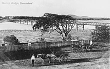 Looking from Mackay across the Pioneer River towards the Cremorne Hotel, circa 1907 StateLibQld 1 122238 Mackay Bridge over the Pioneer River, Mackay, ca. 1907.jpg