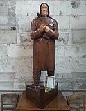 Saint Maclou naviguant, statue en bois en l'église Saint-Maclou.