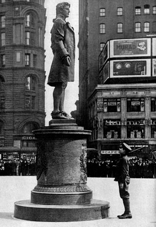 <span class="mw-page-title-main">Statue of Nathan Hale (New York City)</span> Statue by Frederick William MacMonnies