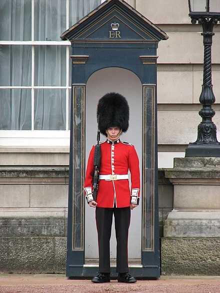 Queen's Guard from the Coldstream Guards regiment