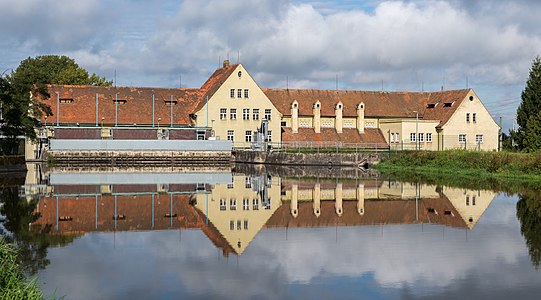 Strullendorf hydropower plant on the upstream side