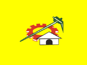 A bandeira do partido Telugu Desam Party