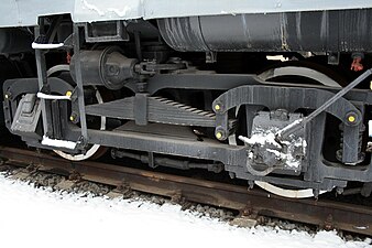 Locomotiva diesel TE2 bogie, caixas de mandíbulas