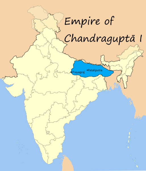 File:Territories of Chandragupta I.png