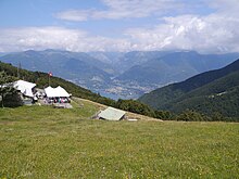 Bei der Passhöhe, Blick nach Norden zum Verzascatal