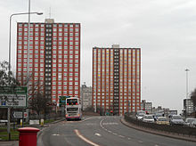 Following the demise of local manufacturing industries, a 1960s regeneration project saw the construction of over 30 tower blocks in the city, replacing many of Salford's former Victorian slums.