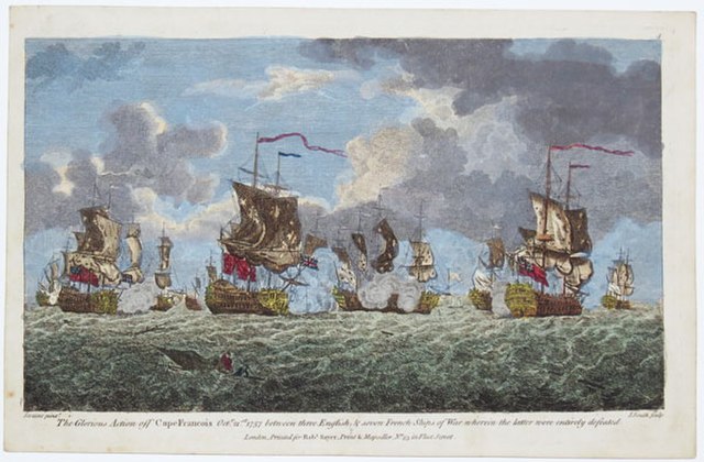 The Battle of Cap-Français, 1757, in which Suckling commanded HMS Dreadnought