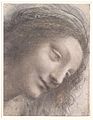 Study for the head of the Virgin for the painting of Virgin and Child with Saint Anne.