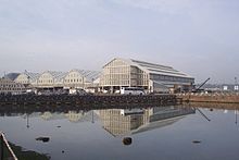 Shipbuilding slips at Chatham The Historic Dockyard, Chatham across Mast Pond - geograph.org.uk - 1560710.jpg