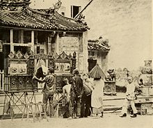 A puppet show in Kuching, c. 1919.