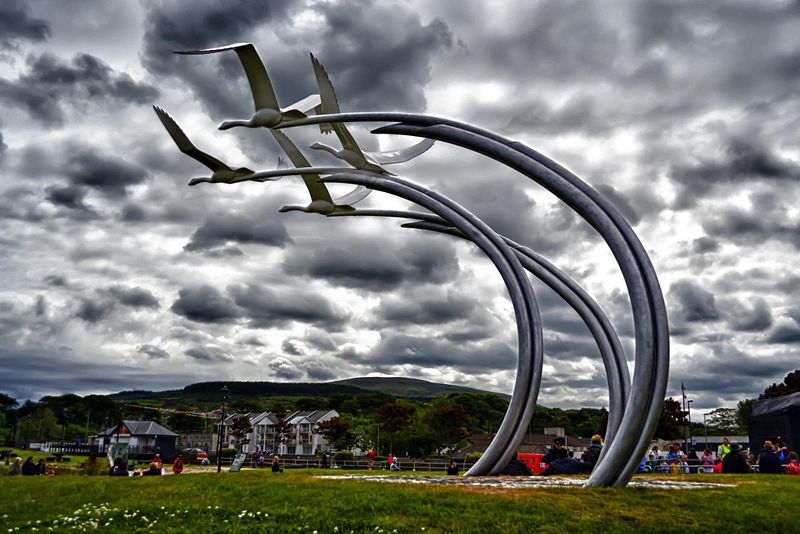 File:The swans of Ballycastle.jpg