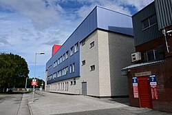 Part of the office block next door to the Colin Hutton North Stand at Sewell Group Craven Park, Kingston upon Hull.