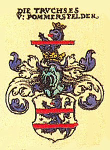 Truchsess von Pommersfelden family's coat of arms Truchsess von Pommersfelden Siebmacher101- Franken.jpg