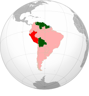 Descrição da imagem Union of South American Nations (projeção ortográfica) .svg.