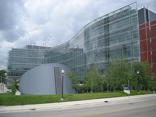 A. Alfred Taubman Biomedical Science Research Building, University of Michigan. Photo by Michael Barera. Creative Commons Attribution-Share Alike 4.0 International license.