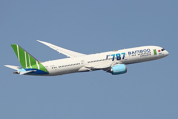 A former Bamboo Airways Boeing 787-9 which was operated until 2023.
