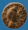 Vandal coin found in Sardinia depicting Godas (REX CVDA).