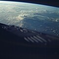 Pohľad na oblačnosť nad Madagaskarom z Gemini 3