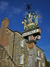 The village sign of Mayfield, East Sussex Village sign, Mayfield.JPG