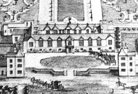 Wanstead House or Wanstead Hall pre 1715, the residence of Sir Josiah Child, 1st Baronet. Detail of the Knyffs' drawing. WansteadPre1715.jpg