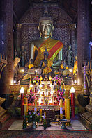 The inside of Wat Xieng Thong