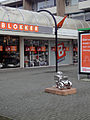 A toy tractor in front of the toy store at Plein, Wateringen