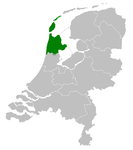 Västfrisiska språkområde i Nederländerna