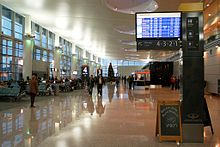 Departures hall and gates