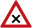 Zeichen 102 - Kreuzung oder Einmündung mit Vorfahrt von rechts, StVO 1970.svg