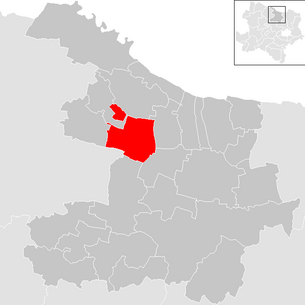 Location of the municipality of Zellerndorf in the Hollabrunn district (clickable map)