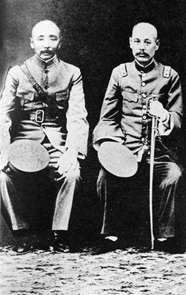 Zhang Zuolin (left) and Wu Peifu (right), two of the most powerful strongmen of the Warlord Era