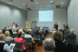 Konferencja WBP w Łodzi 16 listopada 2018 „Zofia Kossak w świecie wartości” uczestnicy na sali obrad fot M Z Wojalski