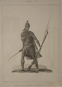 Full Warrior Costume of the Officers of Kamehameha, Hawaii 1819