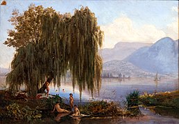 Baigneuse dans le lac d'Annecy - Firmin Salabert - Musée des Beaux-Arts de Gaillac