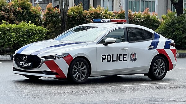 Mazda 3 used by the Singapore Police Force