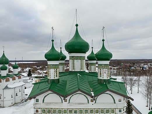 579. Церковь Иоанна Богослова Николо-Вяжищского монастыря, Новгородский район Автор — Красный