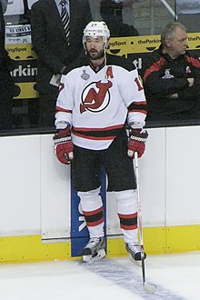 Kovaltchouk avec les Devils en juin 2012, lors de la finale de la Coupe Stanley.