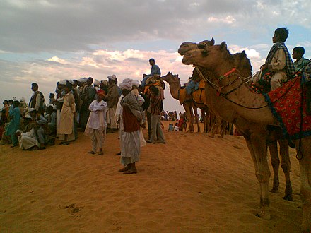 Sam Sand Dunes, located 40 km west of Jaisalmer