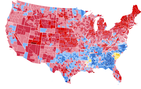 File:1956 United States presidential election results map by county.svg