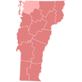 1982 Vermont gubernur hasil pemilihan peta oleh county.svg